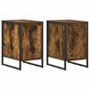 vidaXL Comodino 2 pz Rovere Fumo 39,5 x 30 x 50 cm