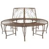 vidaXL Panchina per Alberi 8-Numero di posti &Oslash; 160 x 89 cm Acciaio