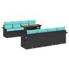 vidaXL Set Divano da Giardino 7 pz Nero e blu