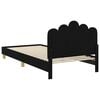 vidaXL Struttura letto per bambini con testata Nero 90 x 200 cm