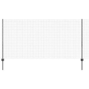 vidaXL Recinzione con Posto Grigio
