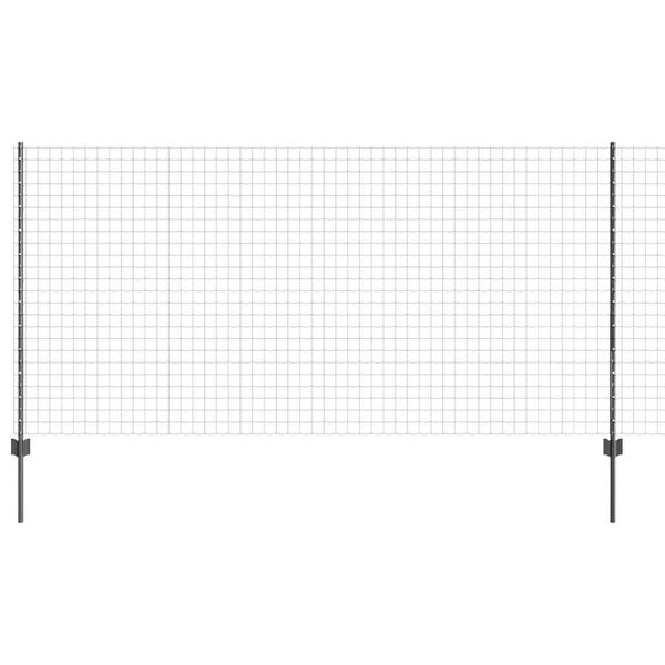 vidaXL Recinzione con Posto Grigio 1,2 x 10 m Acciaio e PVC