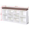 vidaXL Panchina con Scarpiera con 10 Scomparti Bianca