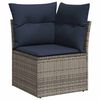 vidaXL Set Divano da Giardino 8pz con Cuscini Grigio Polyrattan Acacia