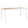 vidaXL Tavolo da Pranzo Panama Bianco 160x80x75 cm Legno Massello Pino