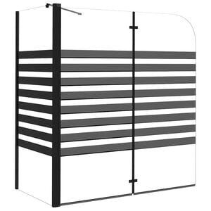 vidaXL Box Doccia a Strisce 120x68x130 cm in Vetro Temperato