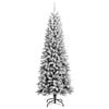 vidaXL Albero di Natale Artificiale con Neve Floccata 240 cm PVC e PE