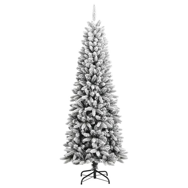 vidaXL Albero di Natale Artificiale con Neve Floccata 240 cm PVC e PE