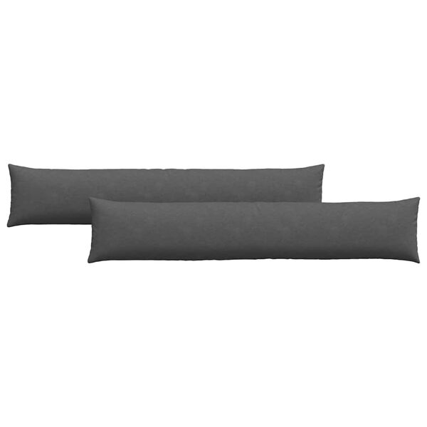 vidaXL Cuscini da Divano 2 pcs Grigio scuro 200 x 40 cm