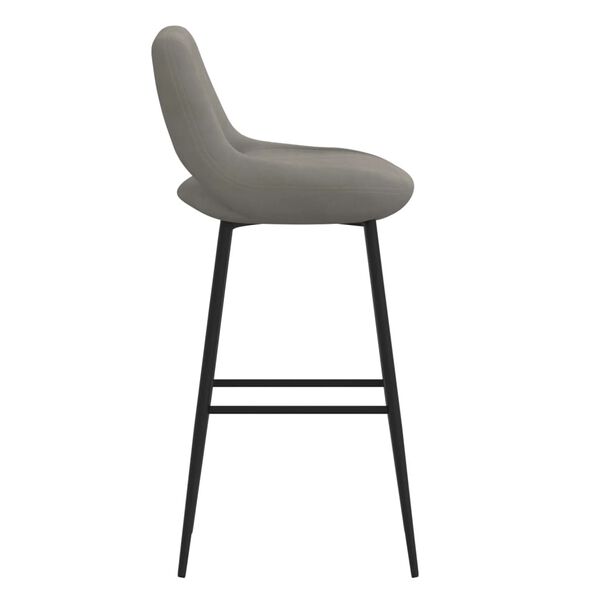 vidaXL Sgabello da Bar Grigio Scuro in Velluto