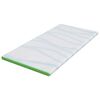 vidaXL Topper per materasso Bianco e Verde 90 x 190 cm