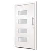 vidaXL Porta d'Ingresso in Alluminio e PVC Bianco 100x210 cm