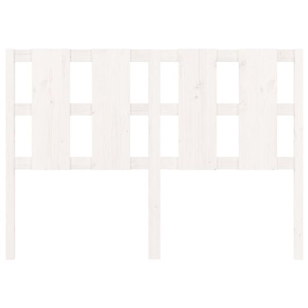 vidaXL Testiera per Letto Bianca 125,5x4x100 cm Legno Massello di Pino