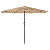 vidaXL Ombrellone Giardino LED e Palo in Acciaio Marrone 388x388x248cm