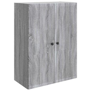 vidaXL Mobiletto a muro Sonoma grigio 66 x 34,5 x 90 cm