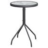 vidaXL Set Bistro da Giardino 3 pcs Grigio Acciaio