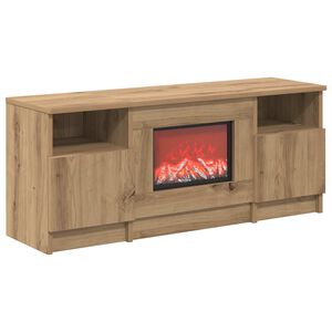vidaXL Caminetto elettrico Rovere Artigianale 98 x 28,5 x 40,5 cm