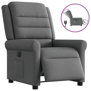 vidaXL Poltrona Elettrica Reclinabile Grigio Scuro in Tessuto