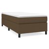 vidaXL Giroletto a Molle con Materasso Marrone Scuro 90x200 cm Tessuto