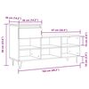 vidaXL Scarpiera Grigio Sonoma 102x36x60 cm in Legno Multistrato