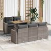 vidaXL Set Divano da Giardino 6 pz con Cuscini Grigio in Polyrattan
