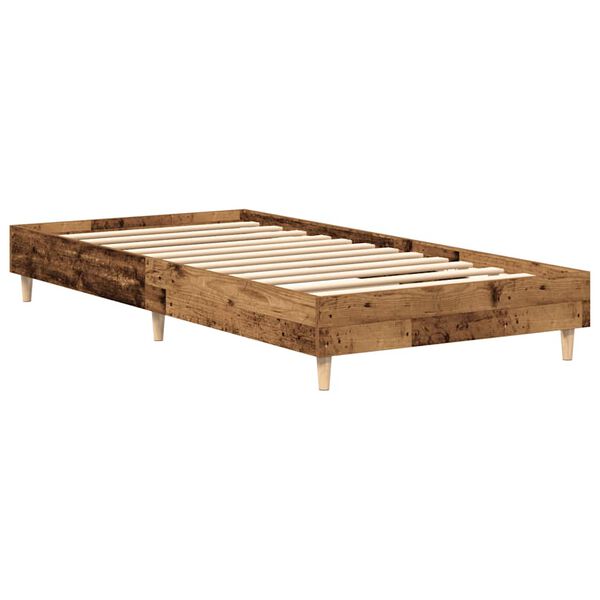 vidaXL Giroletto senza Materasso Legno Antico 90x190 cm in Truciolato