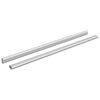 vidaXL Asta per armadio 2 pcs Argento 664 x 15 x 29 mm