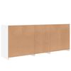 vidaXL Credenza con Luci LED Bianca 162x37x67 cm