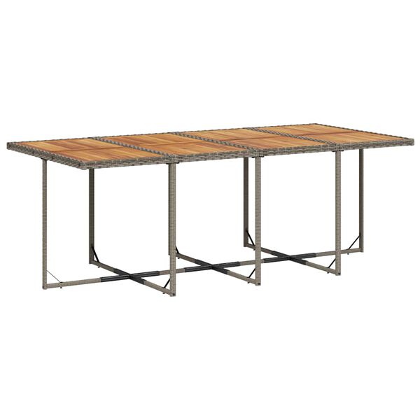 vidaXL Set da Pranzo da Giardino 13pz con Cuscini Grigio in Polyrattan