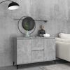 vidaXL Credenza Grigio Cemento 102x35x70 cm in Legno Multistrato