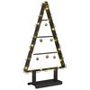 vidaXL Albero di Natale in metallo con supporto Nero 60 cm Acciaio