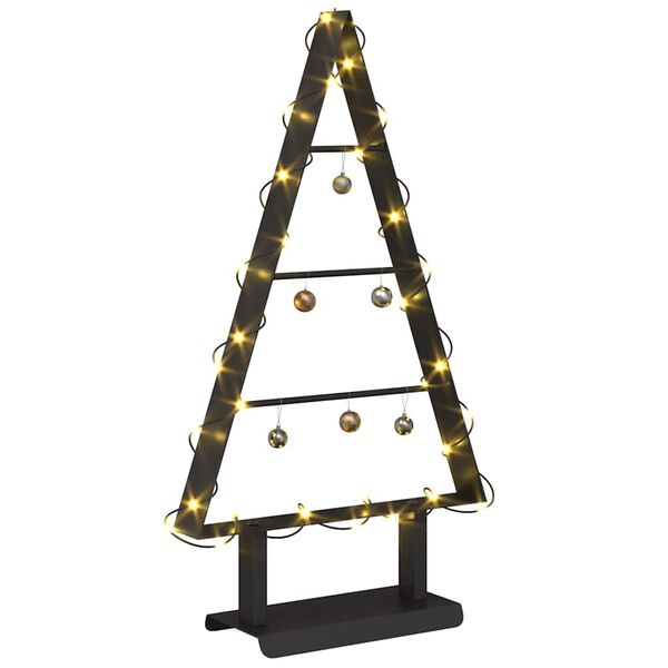 vidaXL Albero di Natale in metallo con supporto Nero 60 cm Acciaio