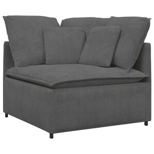 vidaXL Modulo Angolare Divano Modulare con Cuscini Grigio Scuro 100 cm