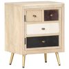 vidaXL Comodino 40x30x50 cm in Legno Massello di Mango