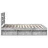 vidaXL Struttura del letto Grigio Concret&egrave; 150 x 200 cm Pino massello