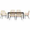 vidaXL Set da Pranzo per Giardino 7 pcs Marrone polyrattan