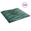vidaXL Pannelli da parete 48 pcs Verde pietra 50 x 50 cm Schiuma XPS