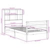vidaXL Letto Libreria senza Materasso Marrone Cera 90x200 cm Legno