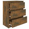 vidaXL Credenza Rovere Fumo 60x35x76 cm in Legno Multistrato