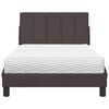 vidaXL Letto con Materasso Hanko Marrone Scuro 100x200 cm in Tessuto