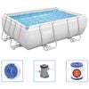 Bestway Set Piscina Power Steel Rettangolare 282x196x84 cm