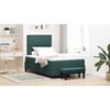 vidaXL Letto a molle con materasso Verde Scuro 120 x 200 cm Velluto
