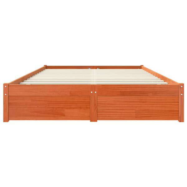 vidaXL Struttura del letto Marrone cerato 160 x 200 cm