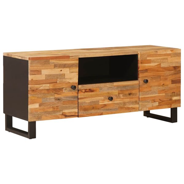 vidaXL Mobile TV Marrone 105 x 33 x 46 cm Legno di mango massello