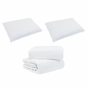 vidaXL Set di Piumoni con cuscino 3 pcs Bianco Piuma d'anatra