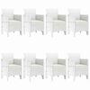 vidaXL Set da Pranzo per Giardino 9 pcs Bianco Polipropilene