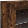 vidaXL Credenza con Luci LED Rovere Fumo 123x37x67 cm