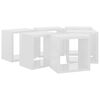 vidaXL Mensole Parete a Cubo 6 pz Bianco Lucido 22x15x22 cm