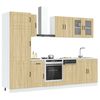 vidaXL Set Mobili da Cucina 8 pz Kalmar Rovere Sonoma in Truciolato
