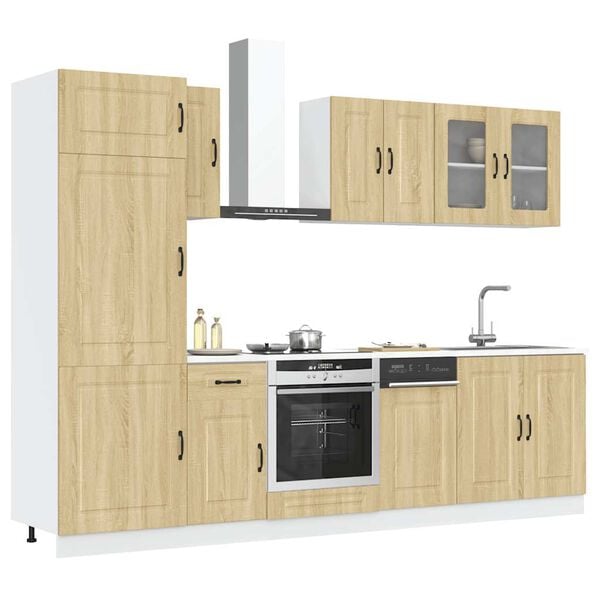 vidaXL Set Mobili da Cucina 8 pz Kalmar Rovere Sonoma in Truciolato